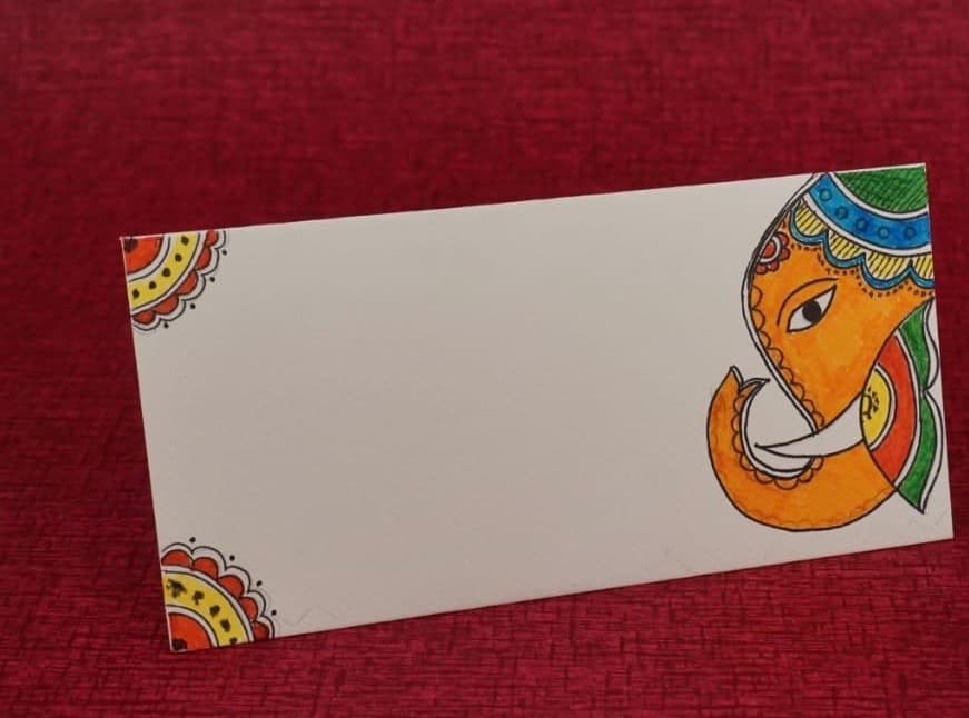 Hand-Painted Ganesha Gift Envelopes — Set Of 5