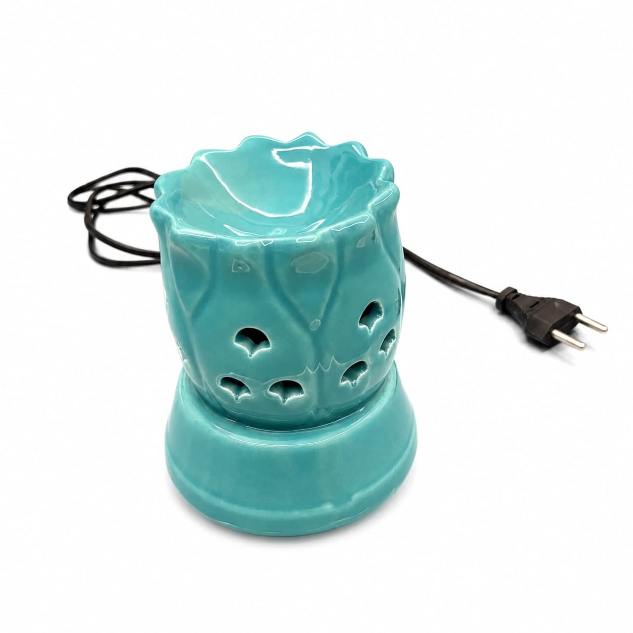 Aromya Ceramic Electric Fragrance Oil Warmer – Turquoise Lotus Diffuser Lamp